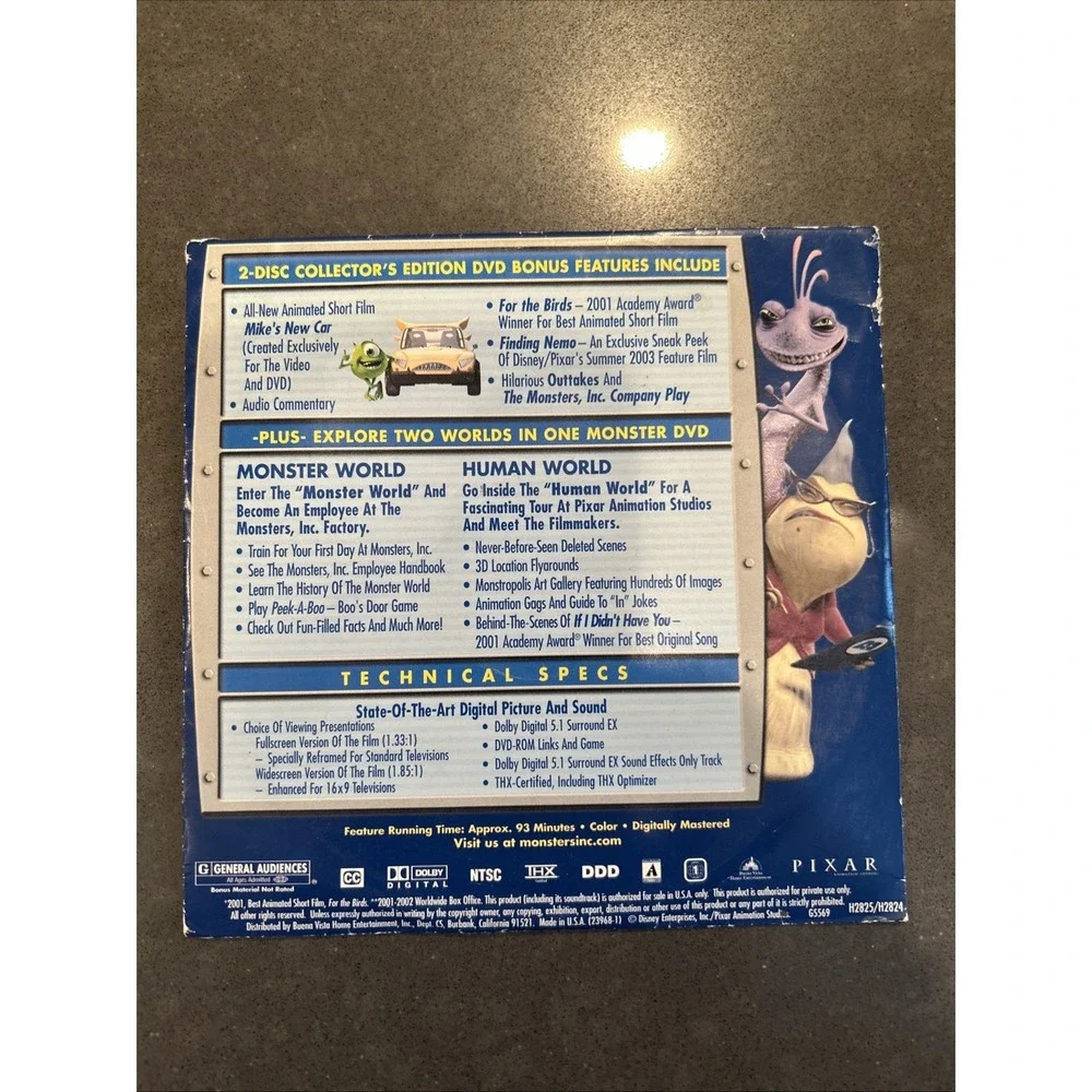 Disney Pixar Monsters Inc Pinball Panic 2002 CD Rom Windows Mac Game